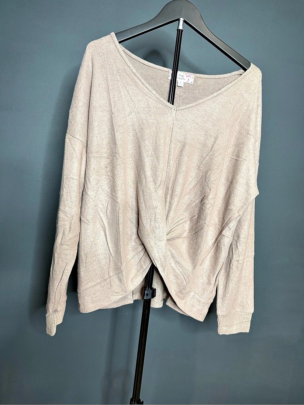 Pink Republic Twist Front Sweater Size medium NWT